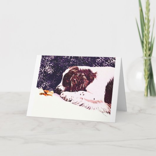 Frohe Welshie-Ferien Feiertagskarte (Vorderseite)