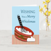 Frohe Whiskmas, Weihnachten für einen Koch, Bäcker Karte (Gelbe Blume)