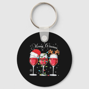 Frohe Winemas Lustiger Weihnachten Weinliebhaber S Schlüsselanhänger