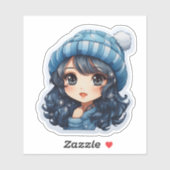 Frohe Winter Blue Sticker (Blatt)