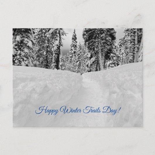 Frohe Winter Trails Day! Postkarte (Vorderseite)