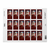 Frohe Winter Weihnachtsmann Personalisierte Weihna Adressaufkleber (Vorne)