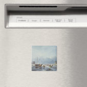 Frohe Winterszene Magnet (In Situ (Geschirrspüler))