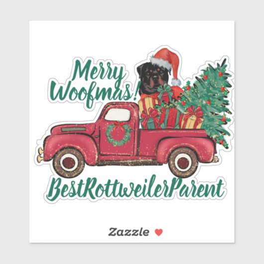 Frohe Wölfe! Bestes Rottweiler-Mutterunternehmen P Aufkleber (Blatt)