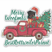 Frohe Wölfe! Bestes Rottweiler-Mutterunternehmen P Aufkleber (Vorderseite)