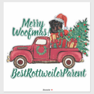 Frohe Wölfe! Bestes Rottweiler-Mutterunternehmen P Aufkleber