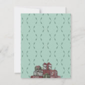 Frohe Wölfe! Rottweiler Weihnachtsmannmütze Weihna Mitteilungskarte (Rückseite)