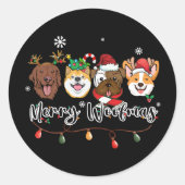 Frohe Woofmas Aufkleber (Vorderseite)