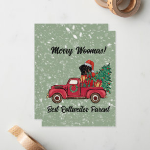 Frohe Woofmas! Beste Rottweiler-Mama Personalisier Mitteilungskarte