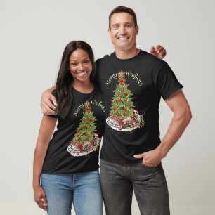 Frohe Woofmas Hunde-Design - Australischer Treibhu T-Shirt