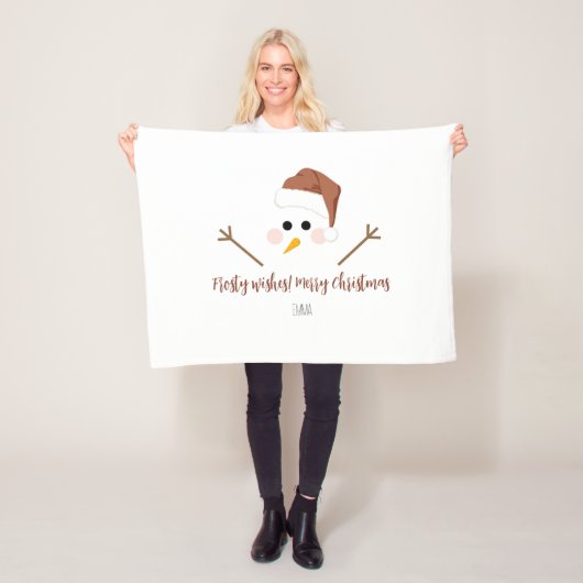 Frohe Wünsche! Frohe Weihnachten Fleecedecke (Beispiel)