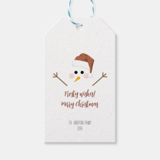 Frohe Wünsche! Frohe Weihnachten Geschenkanhänger