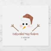 Frohe Wünsche! Frohe Weihnachten Schaumweinetikett (Einzelnes Label)