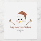 Frohe Wünsche! Frohe Weihnachten Weinetikett (Einzelnes Label)