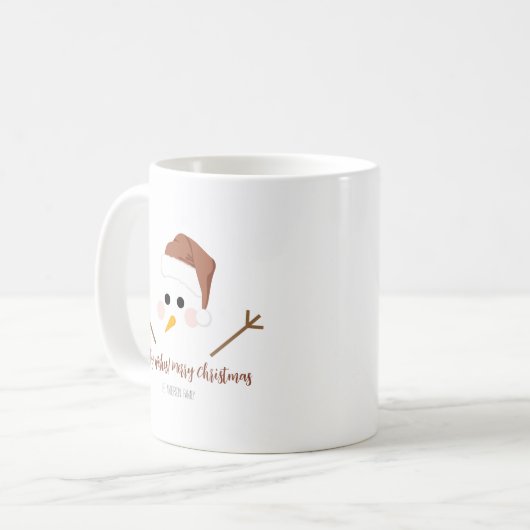 Frohe Wünsche! Frohe Weihnachts-Tasse Kaffeetasse (Vorderseite Links)