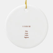 Frohe Wünsche! Frohe Weihnachtsrunde Keramik Ornament (Hinten)