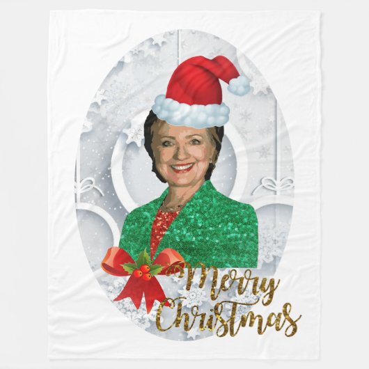 frohe xmas Hillary Clinton Decke (Vorderseite)
