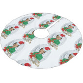 Frohe xmas Hillary Clinton Tree Rock Polyester Weihnachtsbaumdecke (Schrägansicht)