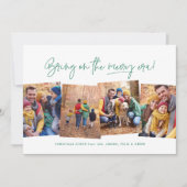 Frohe Zeit lustige vier Foto Grün Weihnachten (Vorderseite)