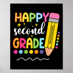 Frohe zweite Klasse erster Schultag Zurück zur Sch Poster