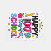Frohen 100. Schultag 100 Tage schlauer Lehrer Fleecedecke (Vorderseite (Horizontal))