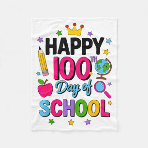 Frohen 100. Schultag 100 Tage schlauer Lehrer Fleecedecke
