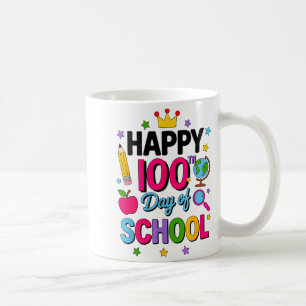 Frohen 100. Schultag 100 Tage schlauer Lehrer Kaffeetasse