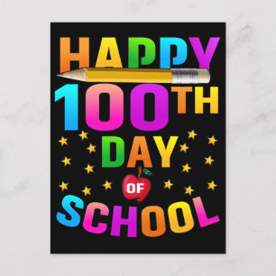 Frohen 100. Schultag für Lehrer & Schüler Postkarte