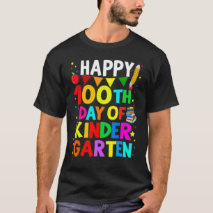 Frohen 100. Tag im Kindergarten Lehrer oder Schüle T-Shirt