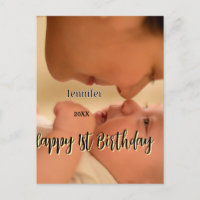 Frohen 1. Geburtstag Kinder Baby Mutter schwarz ge