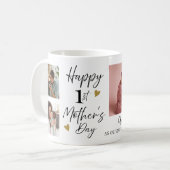 Frohen 1. Muttertag als Urgroßmutter 5 Fotos   Kaffeetasse (Vorderseite Links)