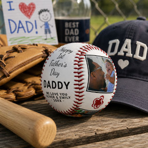 Frohen 1. Vatertag Daddy Andenken 3 Foto Baseball