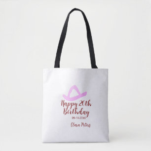 Frohen 20. Geburtstag rosa Cowboy Mädchen Name Dat Tasche