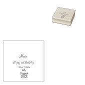 Frohen 21. Geburtstag grün Name Monogramm braun  Gummistempel (Stempel)