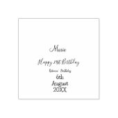 Frohen 21. Geburtstag grün Name Monogramm braun  Gummistempel (Prägung)