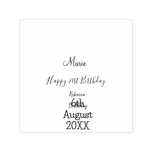 Frohen 21. Geburtstag grün Name Monogramm braun Permastempel (Design)