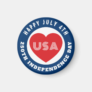 Frohen 250. Unabhängigkeitstag am 4. Juli Liebe US Magnet