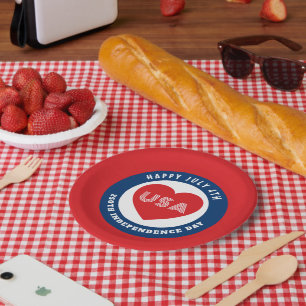 Frohen 250. Unabhängigkeitstag am 4. Juli Liebe US Pappteller