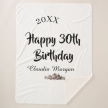 Frohen 30. Geburtstag rosa weiß mauve floraler Nam
