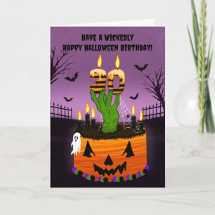 Frohen 30. Halloween-Geburtstag Gruseliger Kuchen Karte