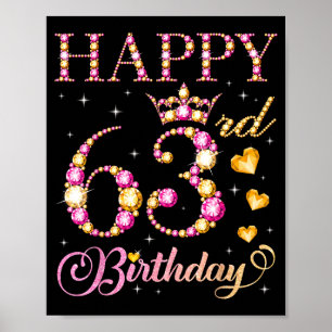 Frohen 63. Geburtstag 63 Jahre alte Männer Frauen  Poster