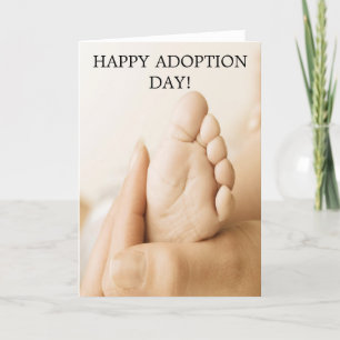 FROHEN ADOPTIONSTAG! Babyfuß Karte