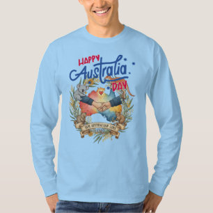 Frohen Australientag Einheits-Wildlife-Langarmshir T-Shirt