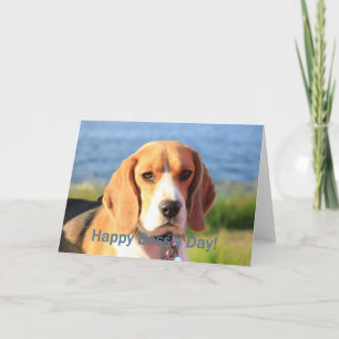 Frohen Boss-Tag Beagle Karte