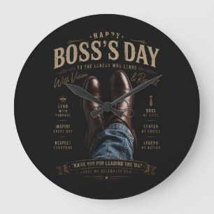 Frohen Boss-Tag Große Wanduhr