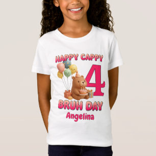 FROHEN CAPPY GEBURTSTAG Custom Capybara 4. Geburts T-Shirt