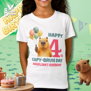 FROHEN CAPY-GEBURTSTAG Custom 4. Geburtstag Capyba T-Shirt