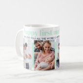 Frohen ersten Muttertag 4 Foto Personalized Kaffeetasse (Vorderseite Links)