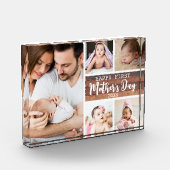 Frohen ersten Muttertag Holz 5 Bilder Collage Fotoblock (Links)