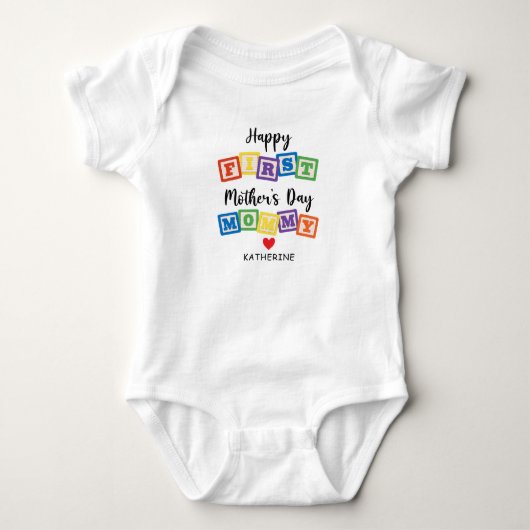 FROHEN ERSTEN MUTTERTAG MUTTER BABY STRAMPLER (Vorderseite)